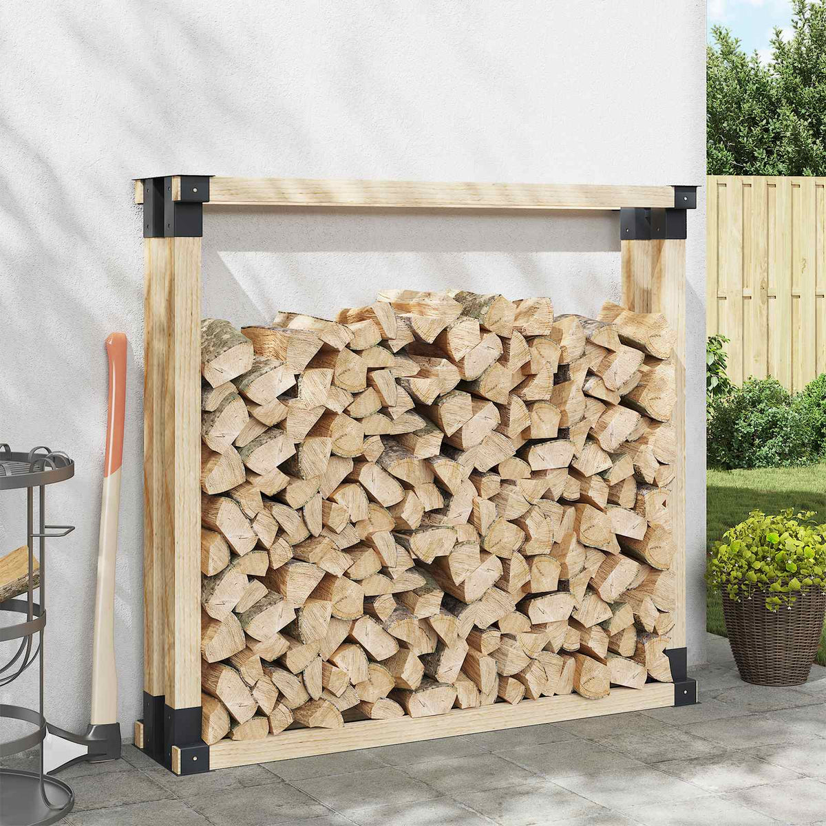 vidaXL Firewood Stack Aid 12 pcs Anthracite 34 x 10 x 15 cm Steel