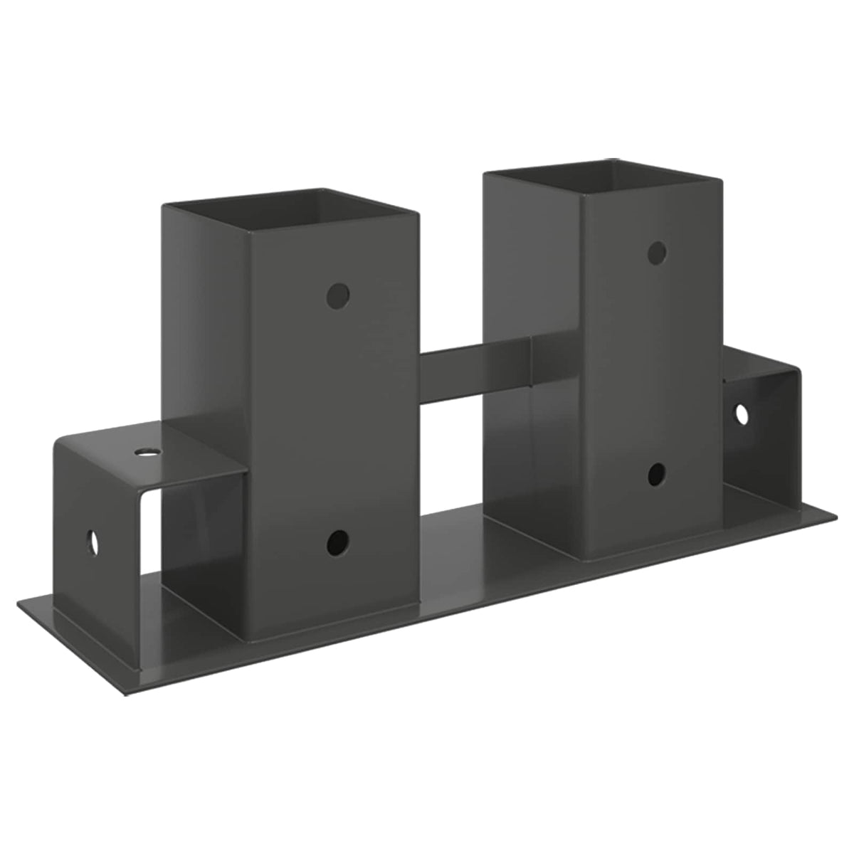 vidaXL Firewood Stack Aid 12 pcs Anthracite 34 x 10 x 15 cm Steel
