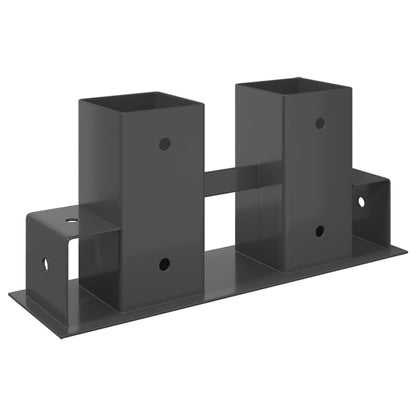 vidaXL Firewood Stack Aid 12 pcs Anthracite 34 x 10 x 15 cm Steel