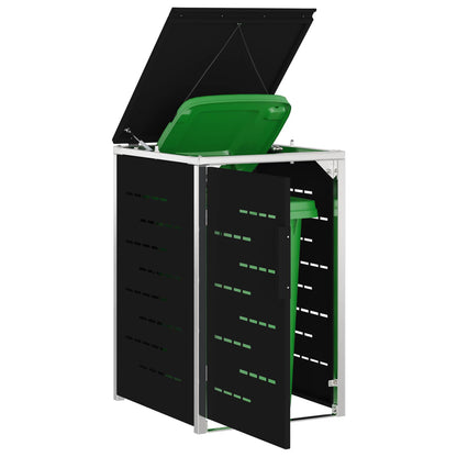 vidaXL Wheelie Bin Storage Black
