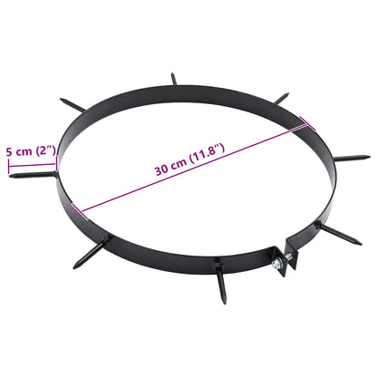 vidaXL Lawn Aerator Clamp with Spikes 5 pcs Ø 30 cm Steel