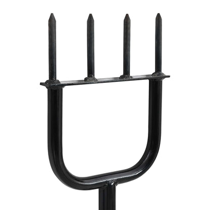 vidaXL Lawn Aerator Tool Black 95 x 27 cm Plastic