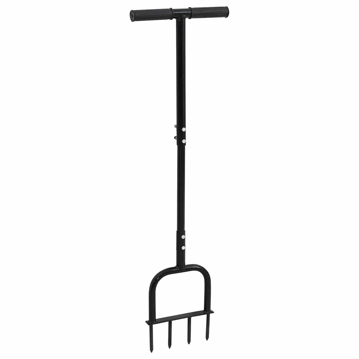 vidaXL Lawn Aerator Tool Black 95 x 27 cm Plastic