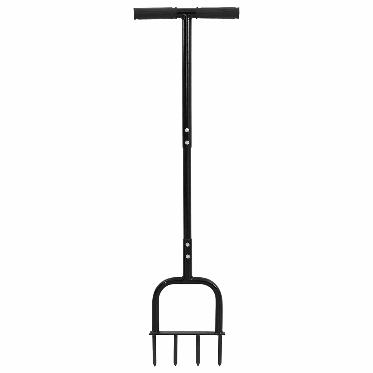 vidaXL Lawn Aerator Tool Black 95 x 27 cm Plastic