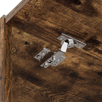 vidaXL Wash Machine Cabinet with Storage Smoked Oak 67.5 x 68 x 200 cm