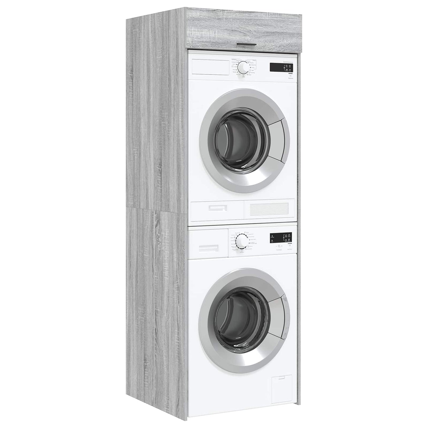 vidaXL Wash Machine Cabinet with Door Grey Sonoma 67.5 x 68 x 200 cm