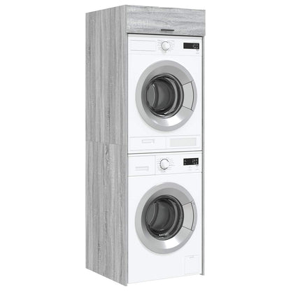 vidaXL Wash Machine Cabinet with Door Grey Sonoma 67.5 x 68 x 200 cm