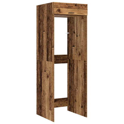 vidaXL Wash Machine Cabinet with Storage Old Wood 67.5 x 68 x 200 cm