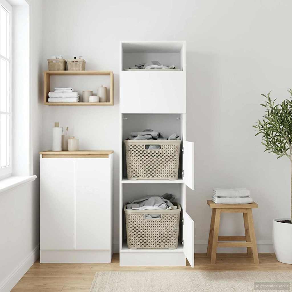 vidaXL Laundry Cabinet White 50 x 68 x 162 cm Engineered wood