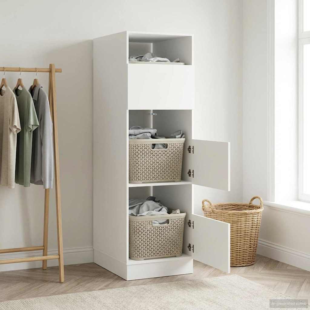vidaXL Laundry Cabinet White 50 x 68 x 162 cm Engineered wood