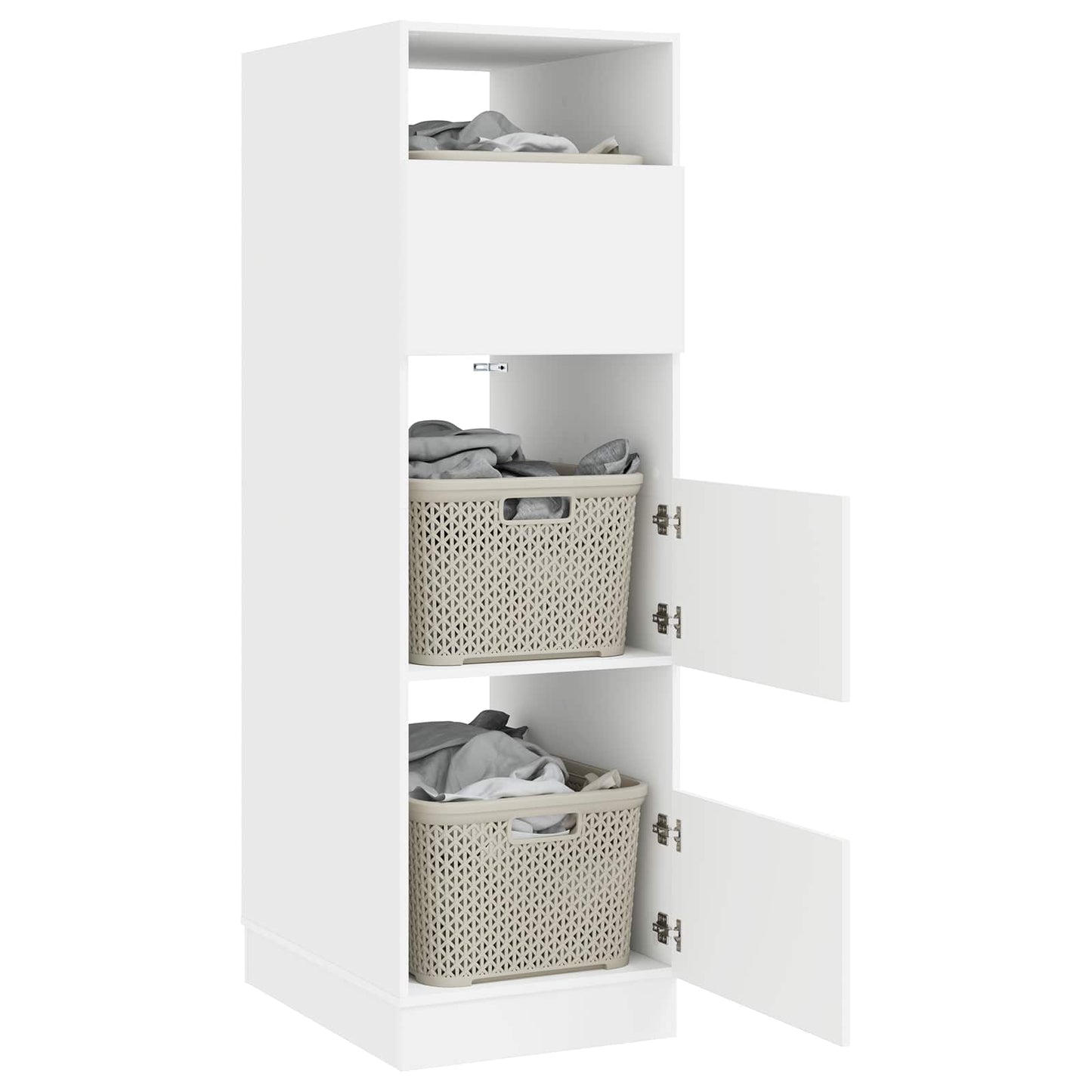 vidaXL Laundry Cabinet White 50 x 68 x 162 cm Engineered wood
