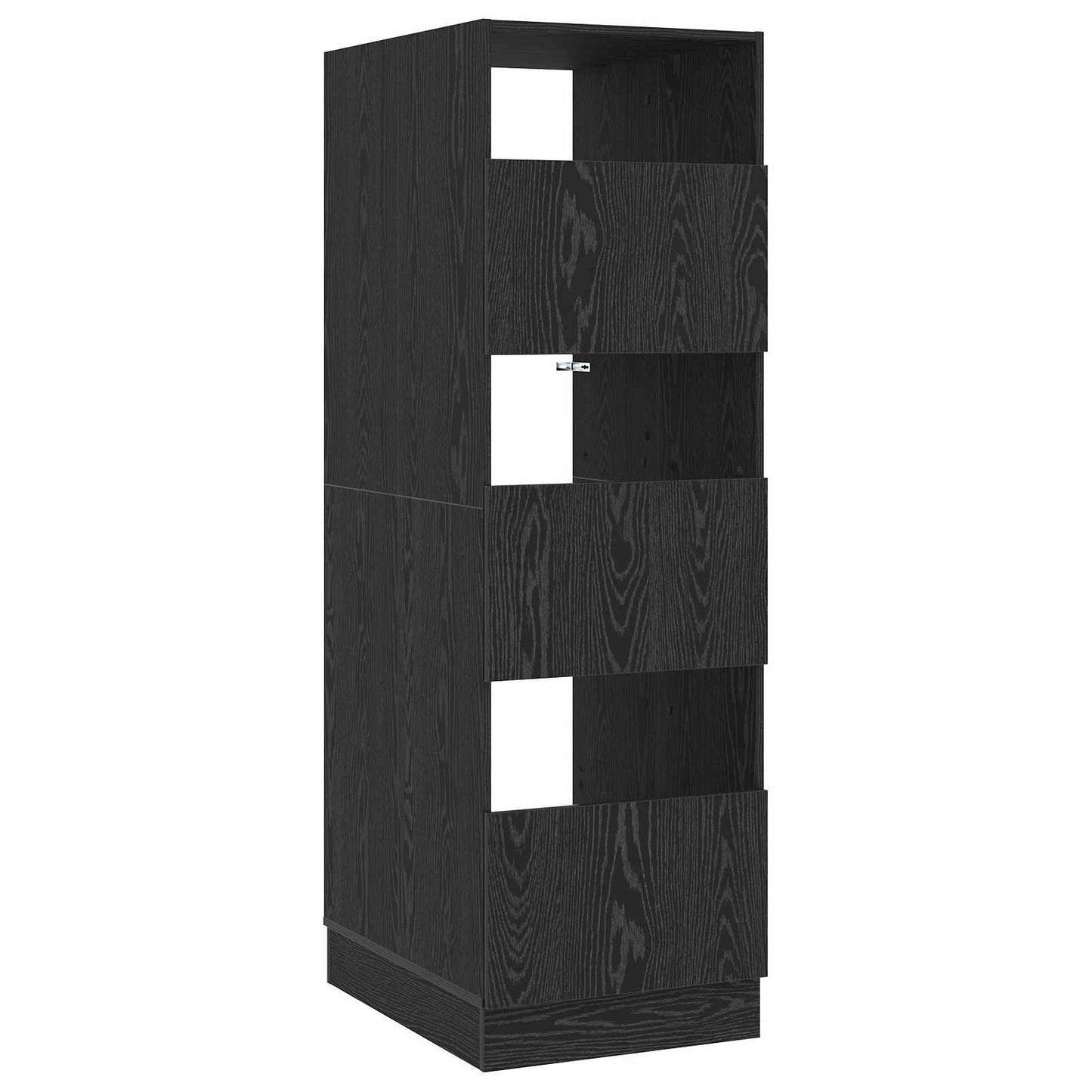 vidaXL Laundry Cabinet Black Oak 50 x 68 x 162 cm Engineered wood