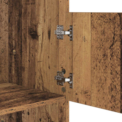 vidaXL Laundry Cabinet with Storage with Door Old Wood Engineered wood
