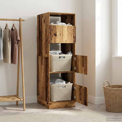 vidaXL Laundry Cabinet Old Wood 50 x 68 x 162 cm Engineered wood