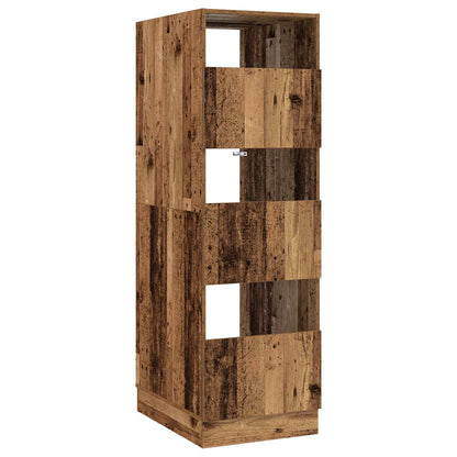 vidaXL Laundry Cabinet with Storage with Door Old Wood Engineered wood