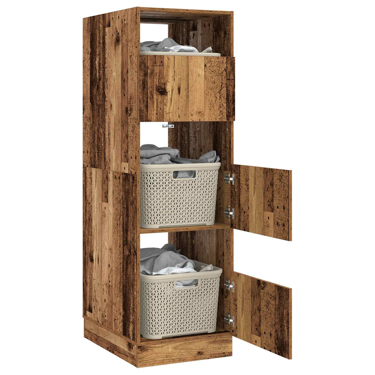 vidaXL Laundry Cabinet Old Wood 50 x 68 x 162 cm Engineered wood