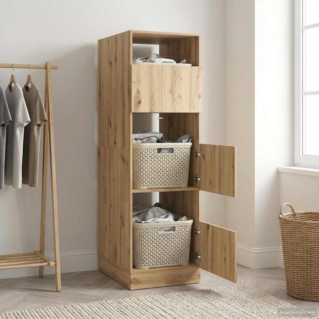vidaXL Laundry Cabinet Artisan Oak 50 x 68 x 162 cm Engineered wood