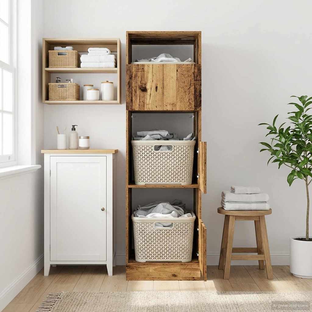 vidaXL Laundry Cabinet Artisan Oak 50 x 68 x 162 cm Engineered wood