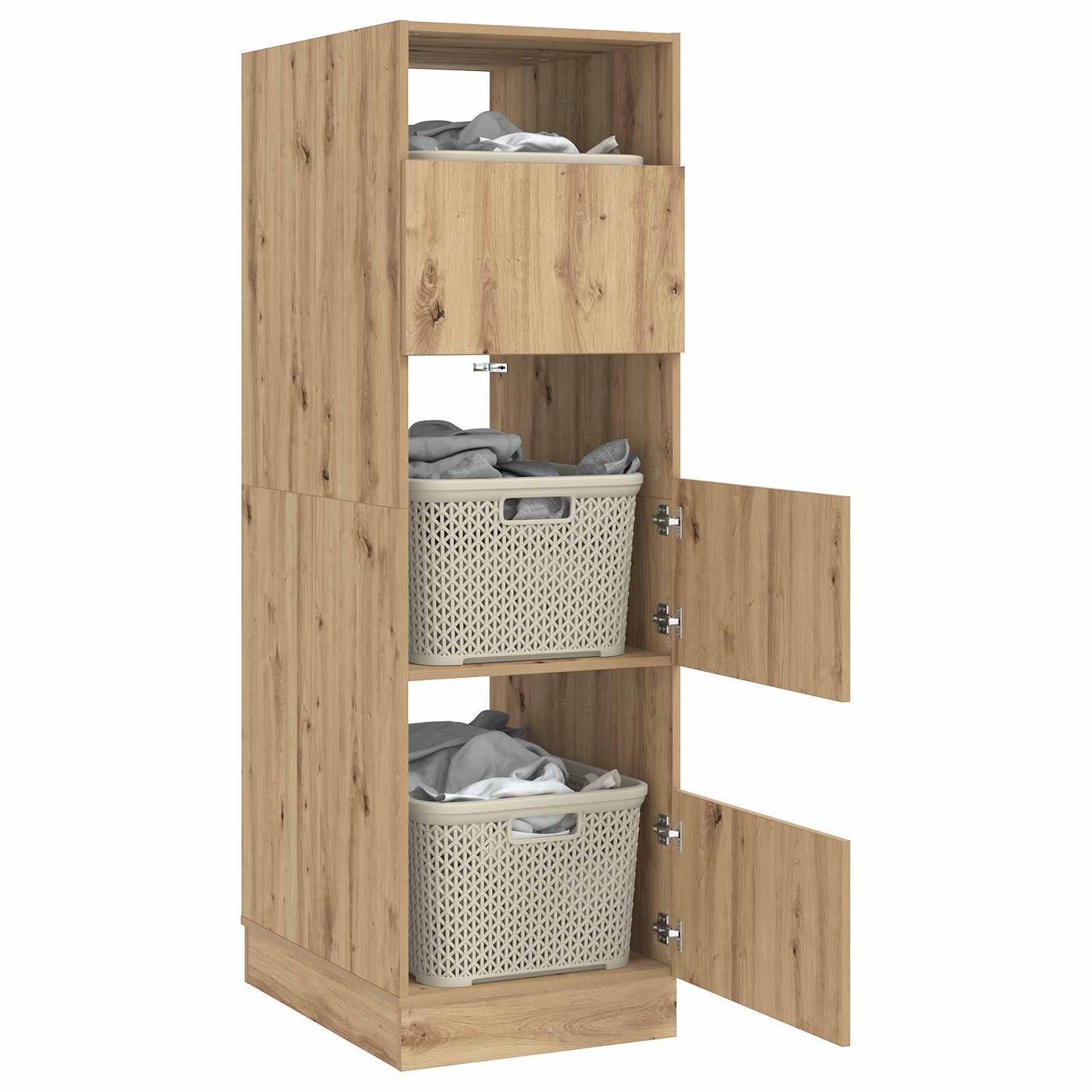 vidaXL Laundry Cabinet Artisan Oak 50 x 68 x 162 cm Engineered wood