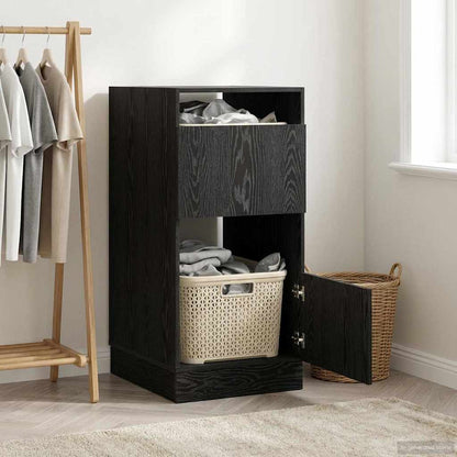 vidaXL Laundry Cabinet Black Oak 50 x 68 x 102 cm Engineered wood