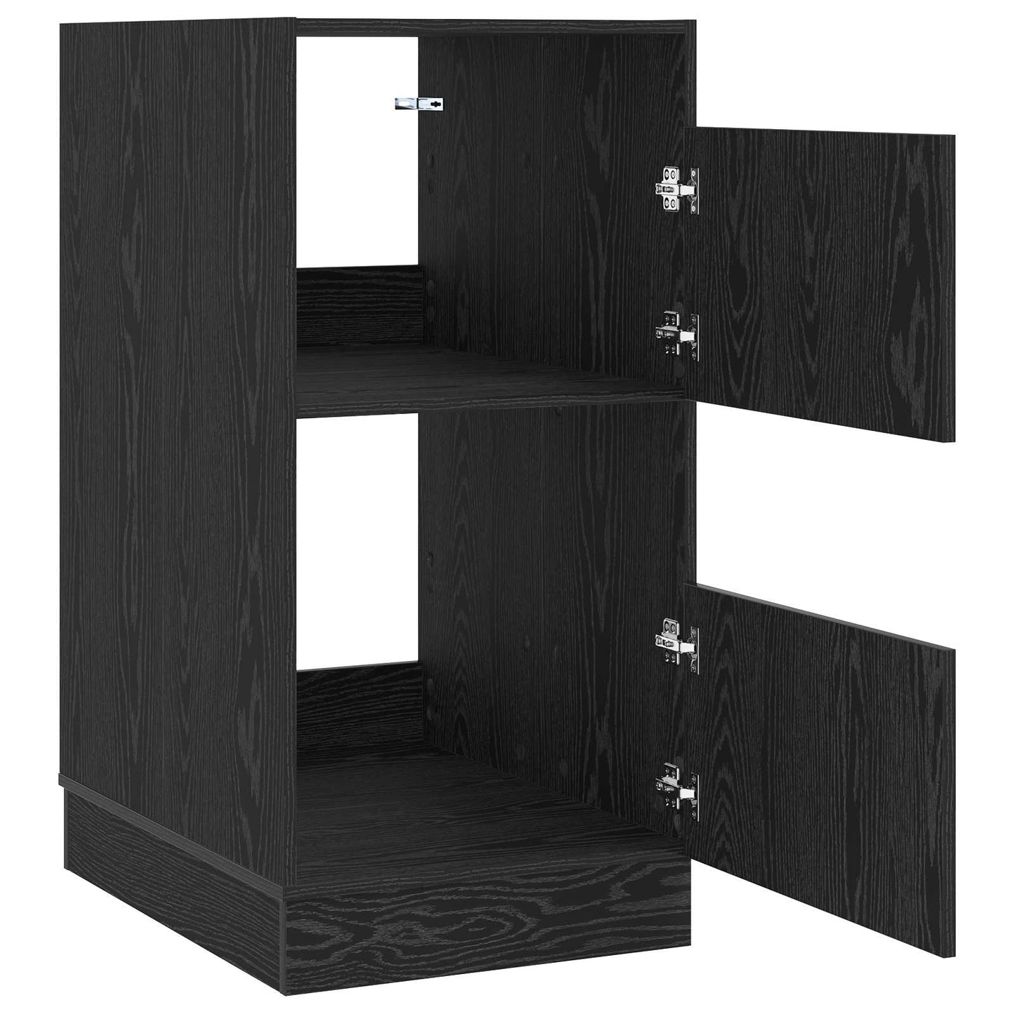 vidaXL Laundry Cabinet Black Oak 50 x 68 x 102 cm Engineered wood