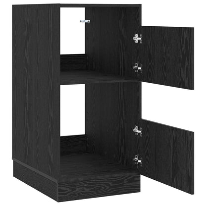 vidaXL Laundry Cabinet Black Oak 50 x 68 x 102 cm Engineered wood
