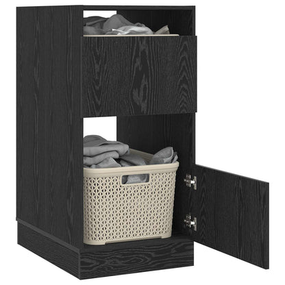 vidaXL Laundry Cabinet Black Oak 50 x 68 x 102 cm Engineered wood