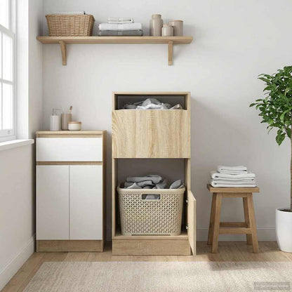 vidaXL Laundry Cabinet Sonoma 50 x 68 x 102 cm Engineered wood