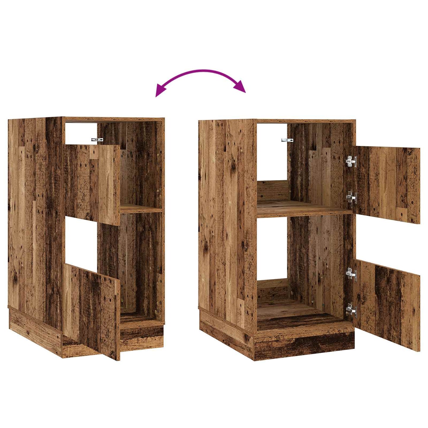 vidaXL Laundry Cabinet Old Wood 50 x 68 x 102 cm Engineered wood