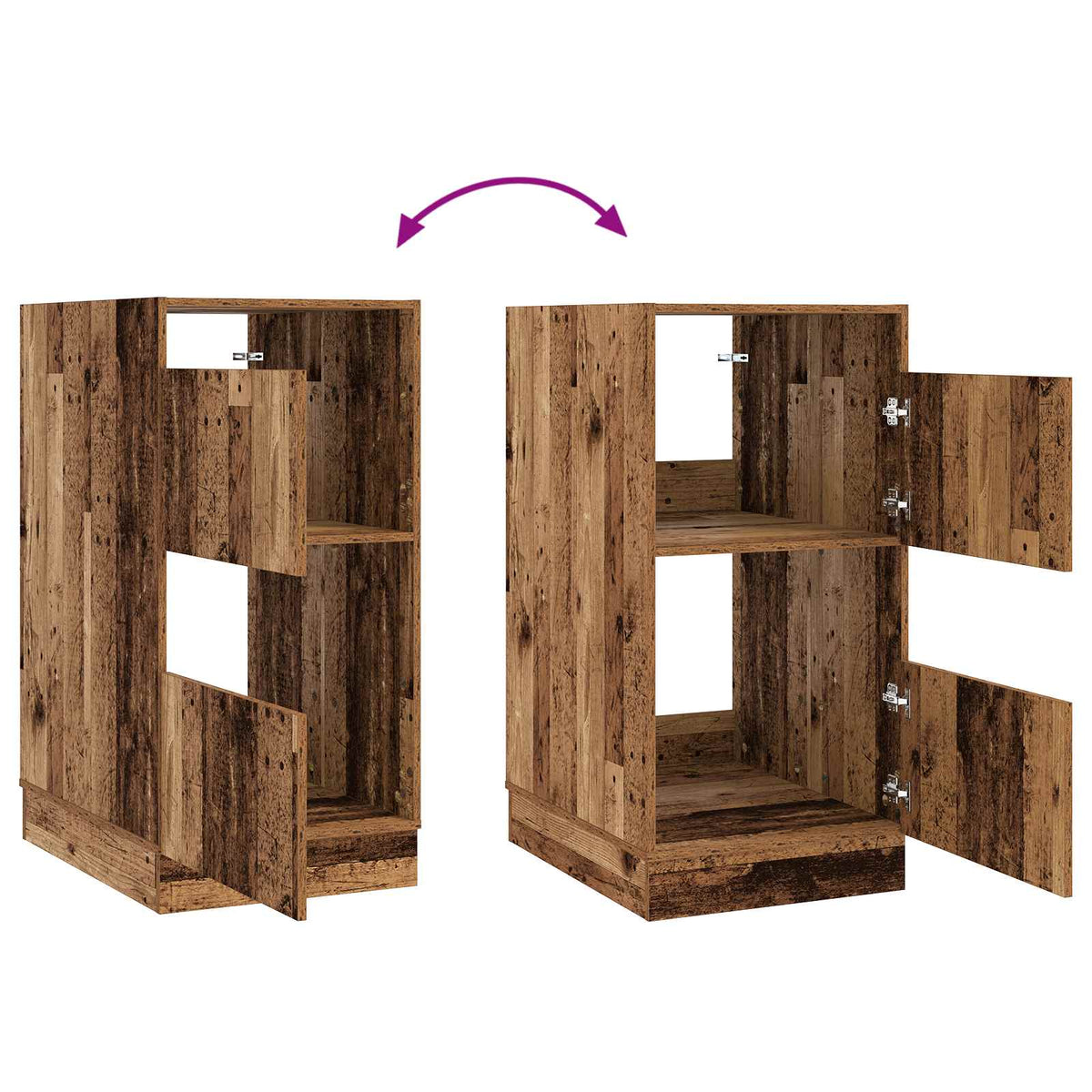 vidaXL Laundry Cabinet Old Wood 50 x 68 x 102 cm Engineered wood