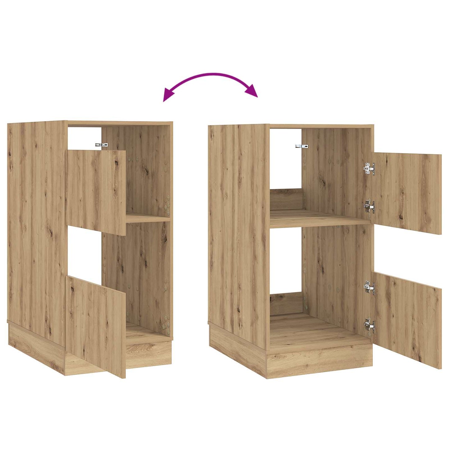 vidaXL Laundry Cabinet Artisan Oak 50 x 68 x 102 cm Engineered wood