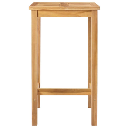 vidaXL Bar Table Natural 60 x 60 x 105 cm Solid-Teak