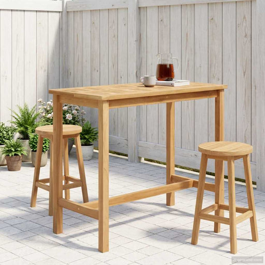 vidaXL Bar Table Natural 110 x 60 x 105 cm Solid-Teak