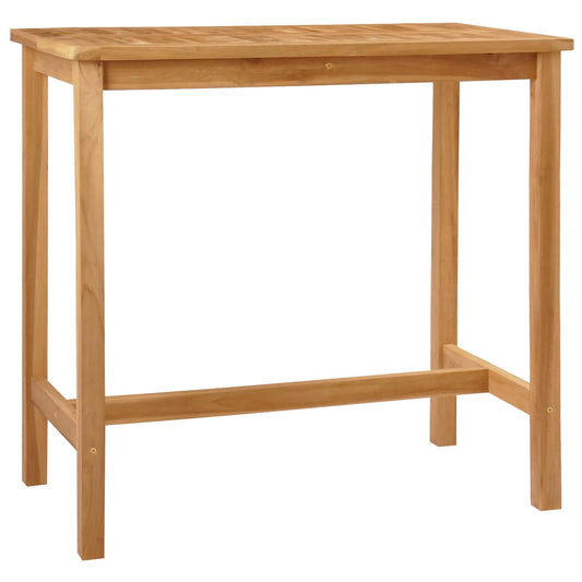 vidaXL Bar Table Natural 110 x 60 x 105 cm Solid-Teak