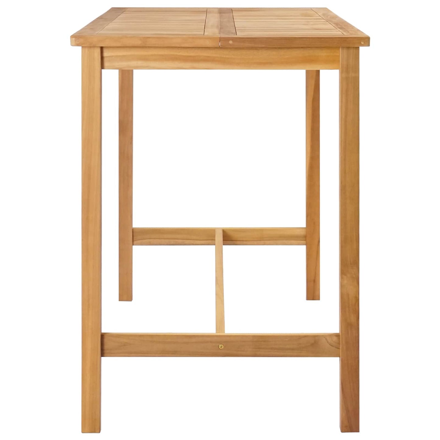 vidaXL Bar Table Natural 150 x 75 x 105 cm Solid Teak Wood