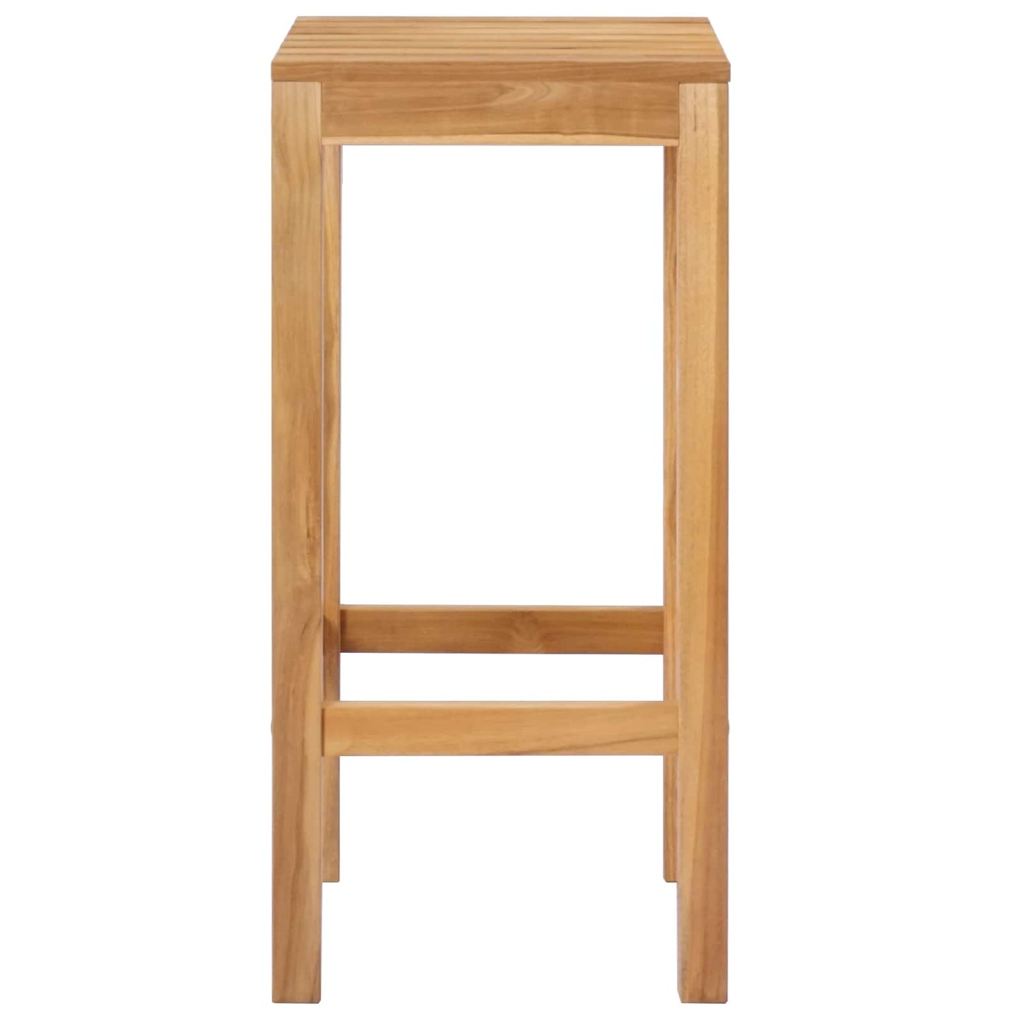 vidaXL Bar Stool 2 pcs Natural Solid Teak Wood