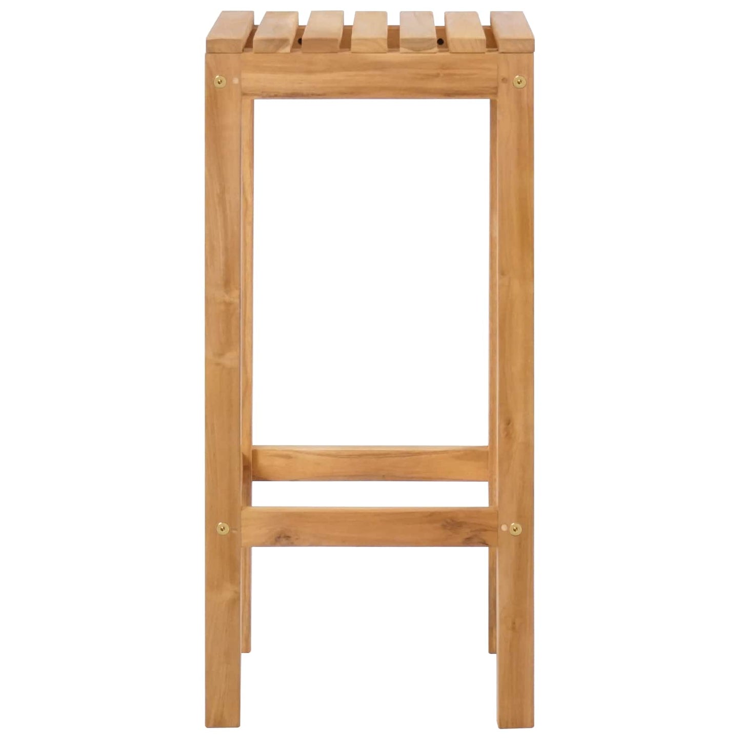 vidaXL Bar Stool 2 pcs Natural Solid Teak Wood