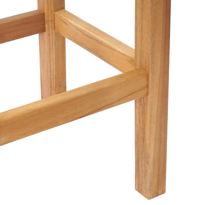 vidaXL Bar Stool 4 pcs Natural Solid Teak Wood
