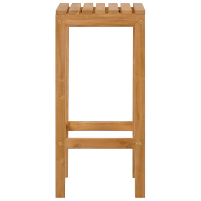 vidaXL Bar Stool 4 pcs Natural Solid Teak Wood