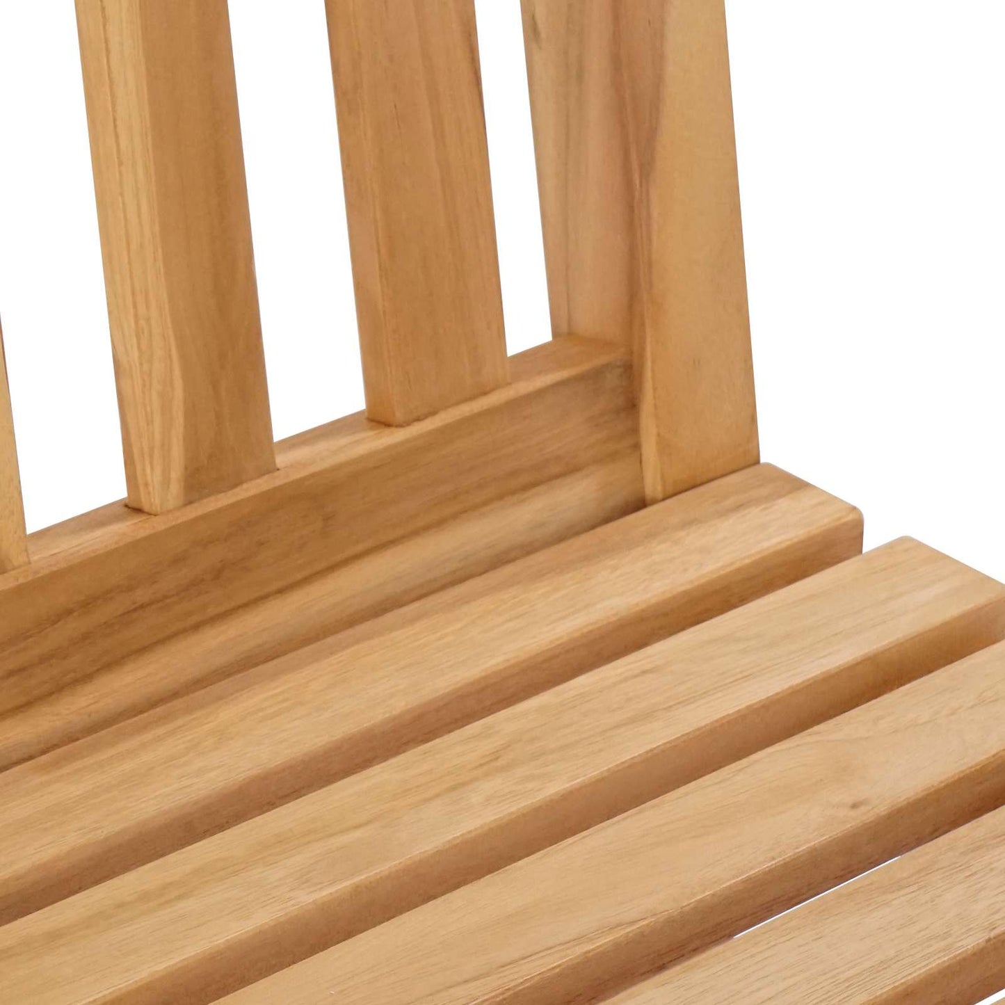 vidaXL Bar Stool 2 pcs Natural Solid Teak Wood