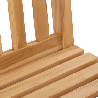 vidaXL Bar Stool 2 pcs Natural Solid Teak Wood