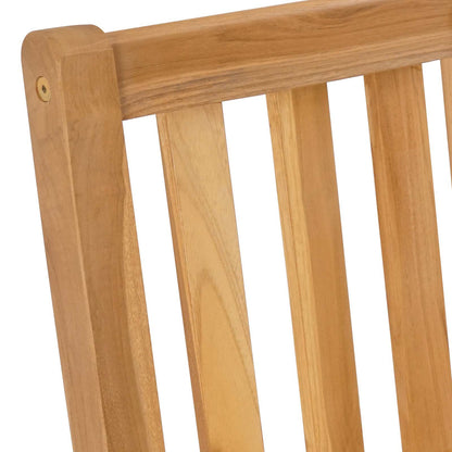 vidaXL Bar Stool 2 pcs Natural Solid Teak Wood