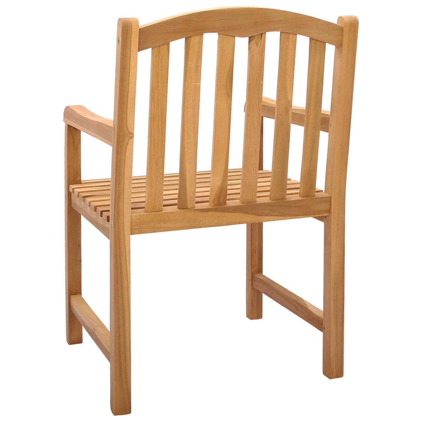 vidaXL Handcarved Rose Chair 2 pcs Natural Solid Teak Wood