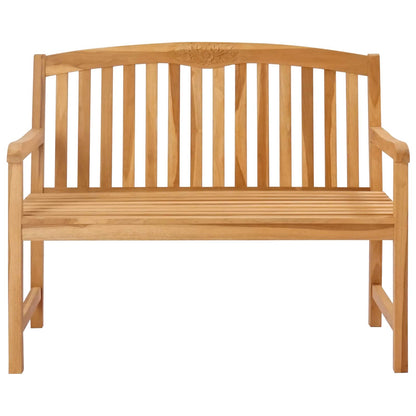 vidaXL Handcarved Rose Bench 114 x 60.5 x 95 cm Solid Teak Wood