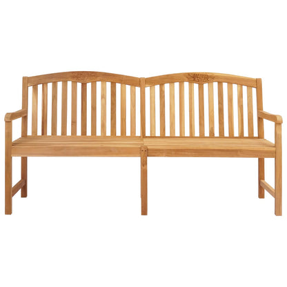 vidaXL Handcarved Rose Bench 150 x 60 x 90 cm Solid Teak Wood Natural