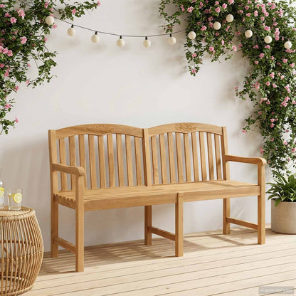 vidaXL Handcarved Rose Bench 179.5 x 61 x 90 cm Solid Teak Wood