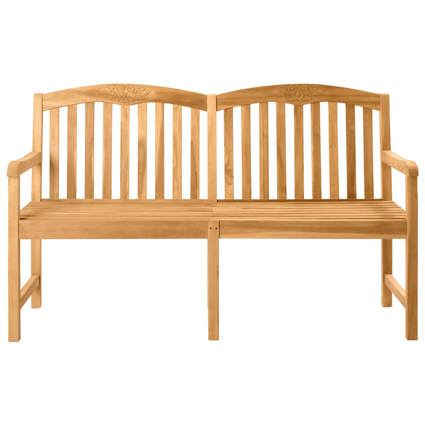 vidaXL Handcarved Rose Bench 179.5 x 61 x 90 cm Solid Teak Wood