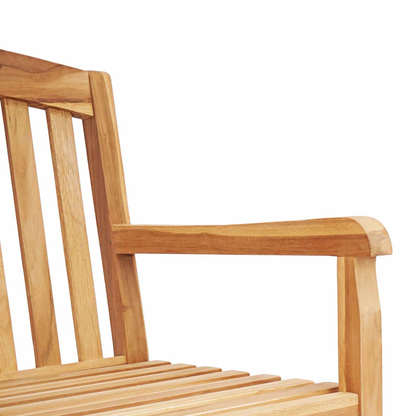 vidaXL Handcarved Rose Bench Natural 228 x 60 x 90 cm Solid Teak Wood