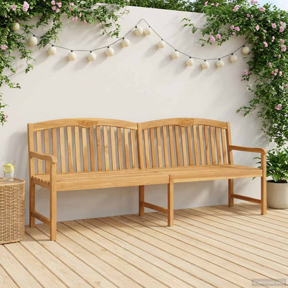 vidaXL Handcarved Rose Bench Natural 228 x 60 x 90 cm Solid Teak Wood