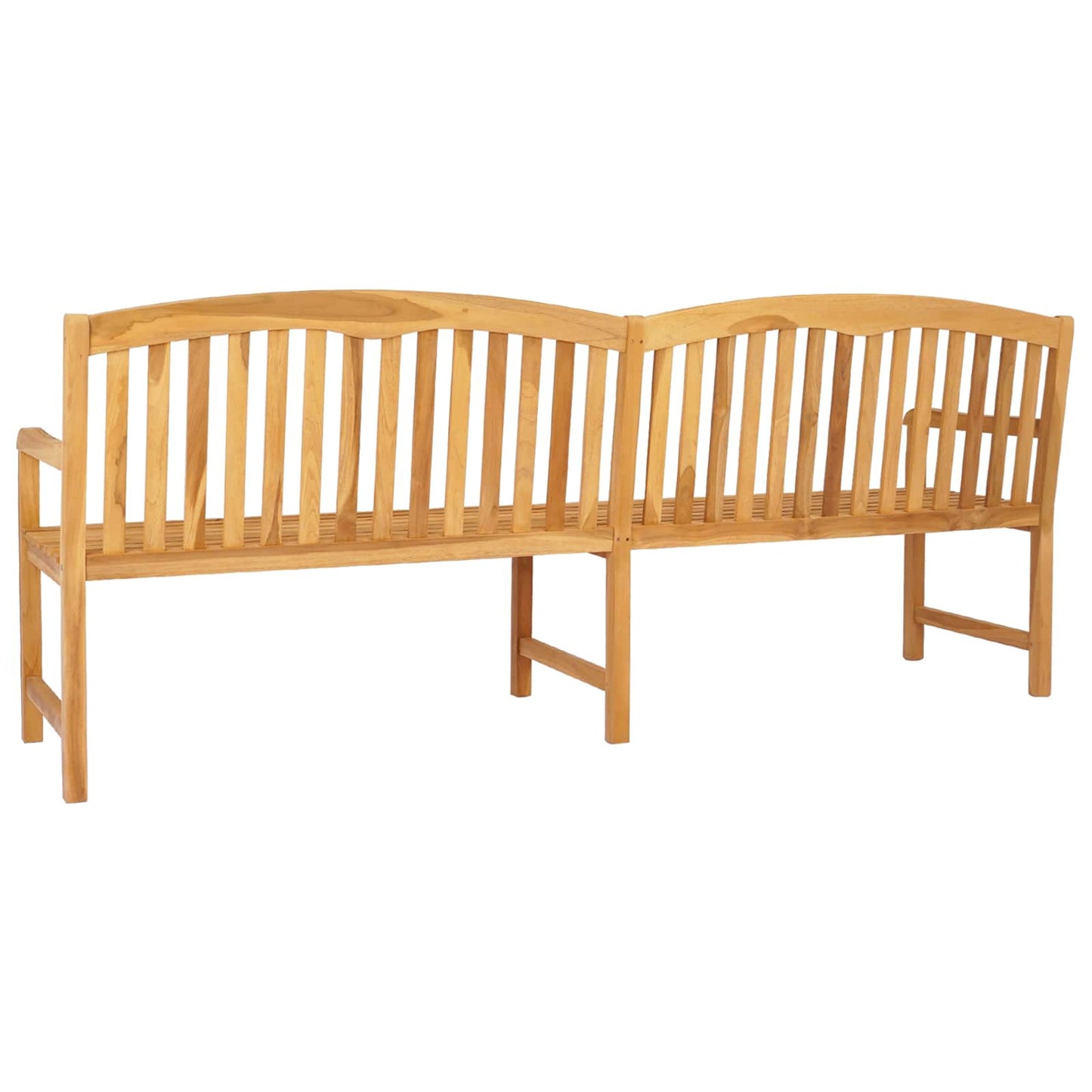 vidaXL Handcarved Rose Bench Natural 228 x 60 x 90 cm Solid Teak Wood